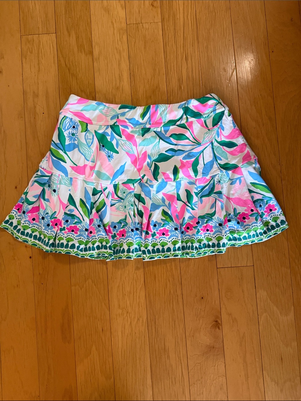 Lilly Pulitzer Pink Green Blue Luxletic Sz M Athletic Athleisure Skort Taynora - Picture 5 of 6